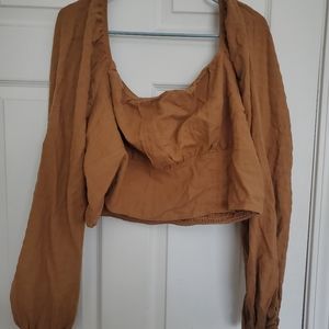 Puffy Sleeve Bustier Top